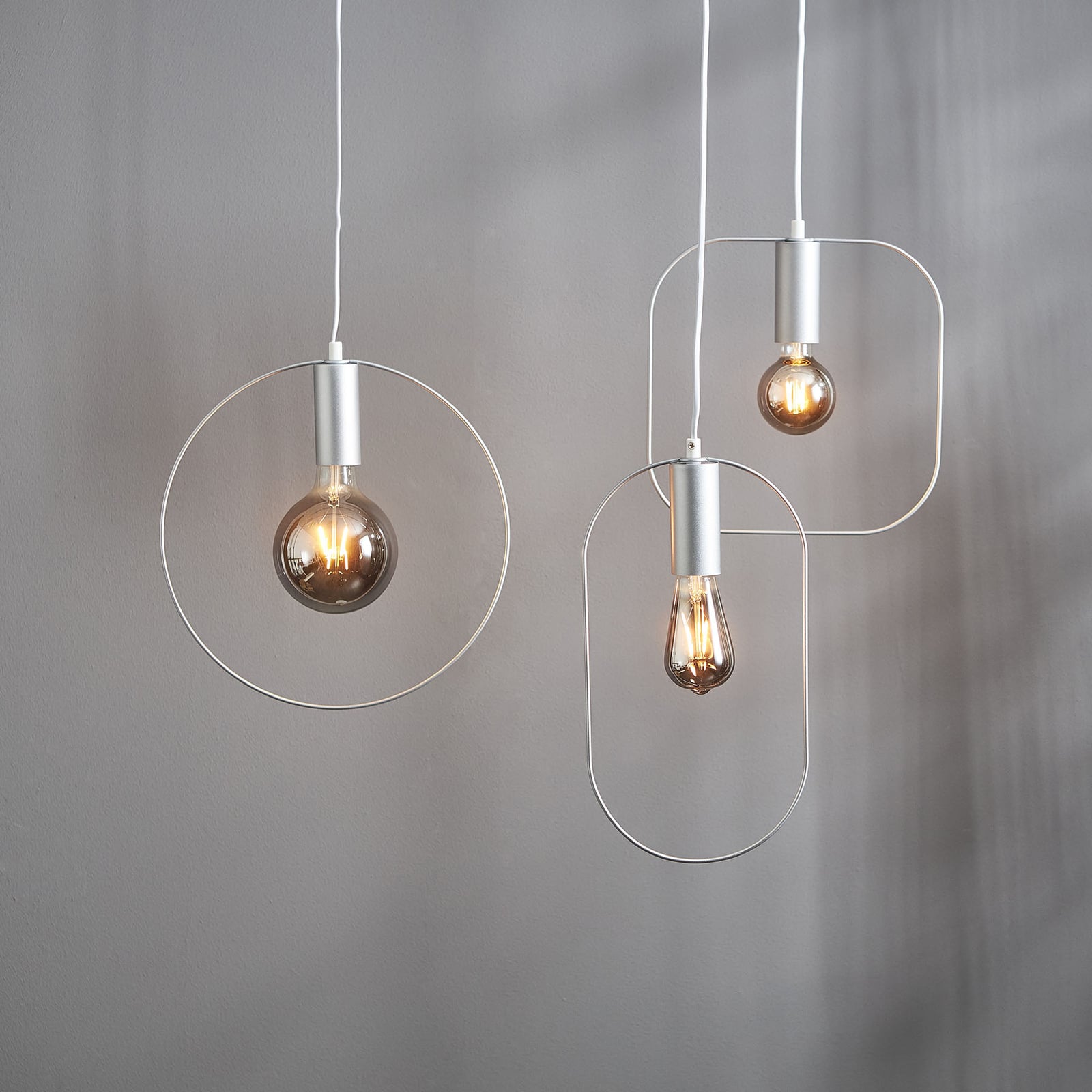 LED globepære E27 Ø125 mm 1,8W 2100K røykfarget detalj av filament