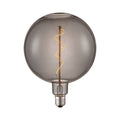 LED globepære E27 Ø18 cm 4W 1800K dimbar røykgrå - Lucande forfra