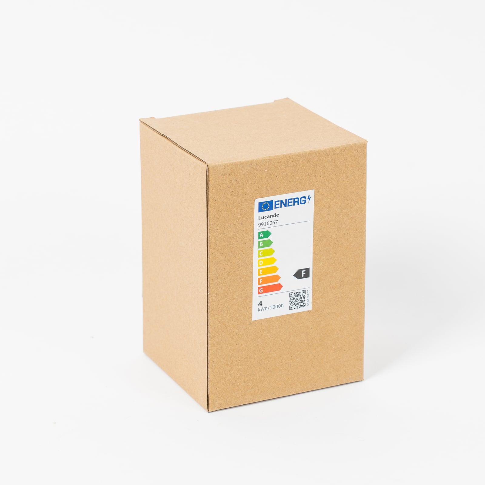 LED globepære E27 3,8W 2700K dimbar amber rillemønster - Lucande sammenligning med hånd
