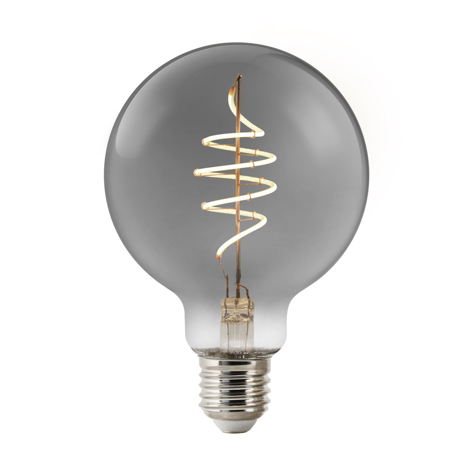 LED globepære E27 4,7W smart dimbar G95 røykfarget 1800K fra Nordlux forfra