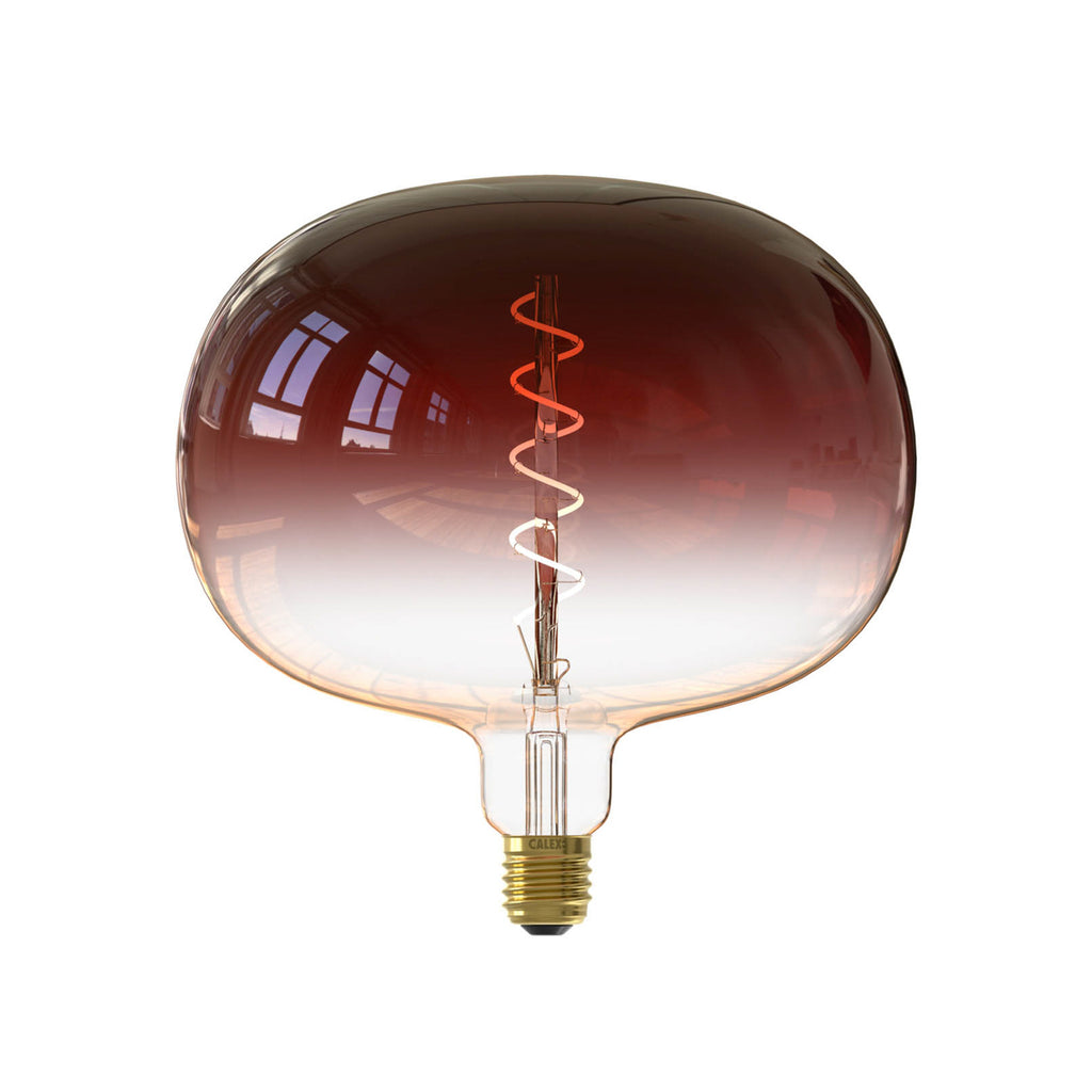 LED globepære E27 5W filament 1800K dimbar Ø22 cm - Calex forfra