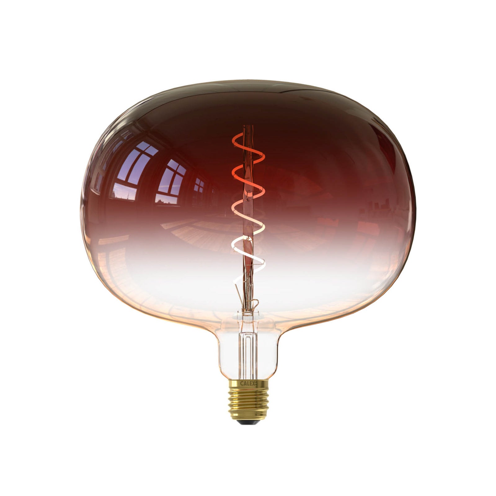 LED globepære E27 5W filament 1800K dimbar Ø22 cm - Calex forfra