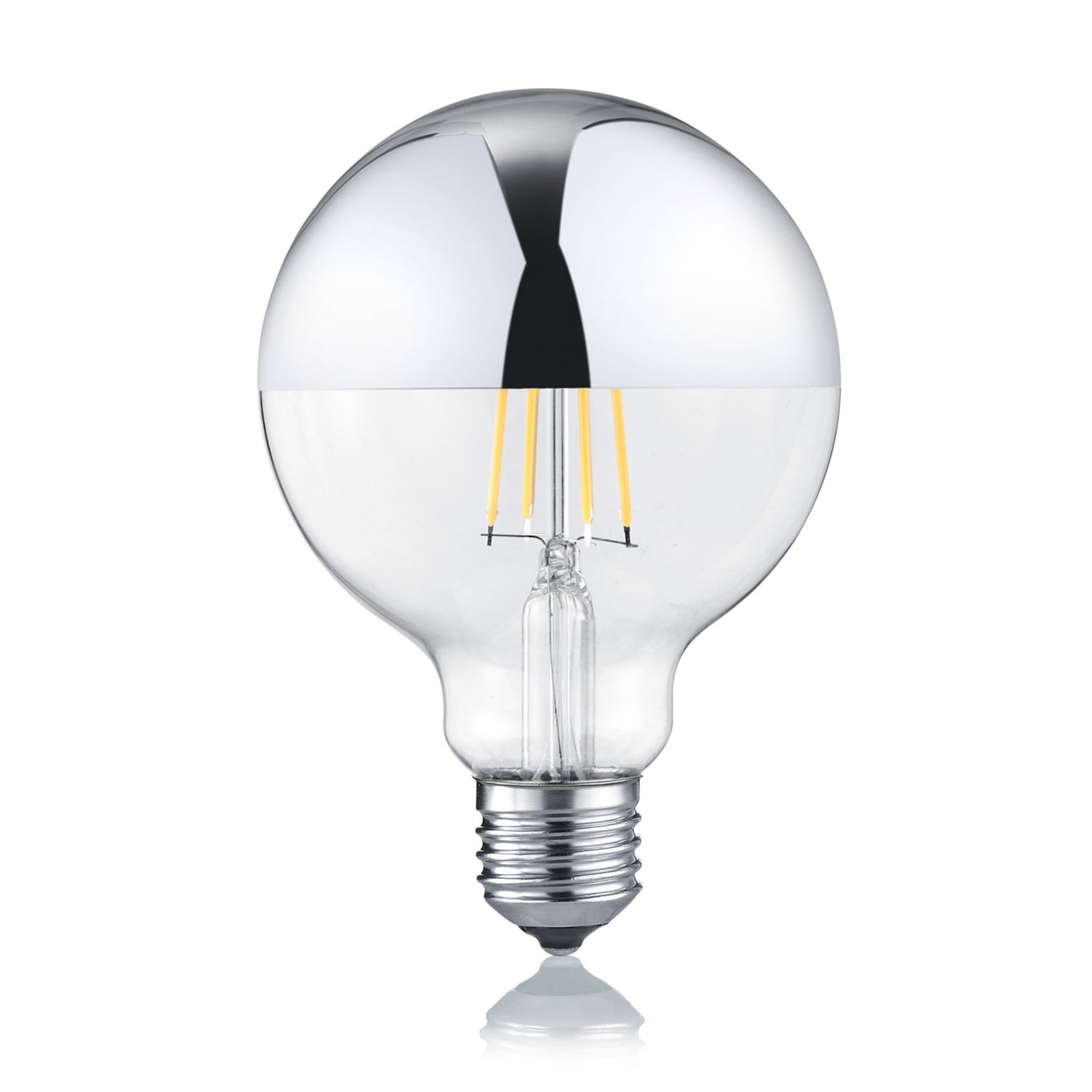 LED globepære E27 7W 2700K dimbar speiltopp klar fra Trio Lighting for dekorativ belysning