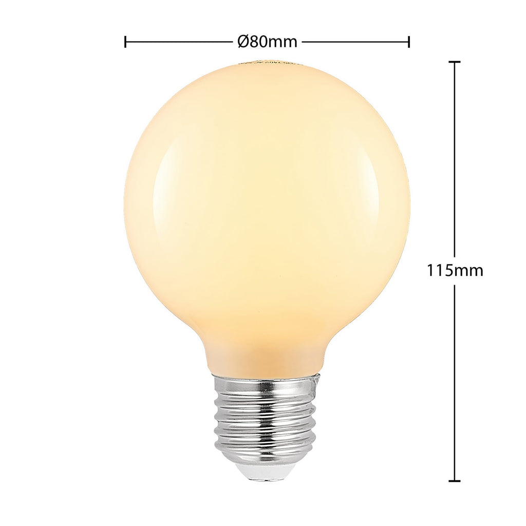 Bakside av LED-globepære E27 G80 4W 2700K dimbar opal Arcchio