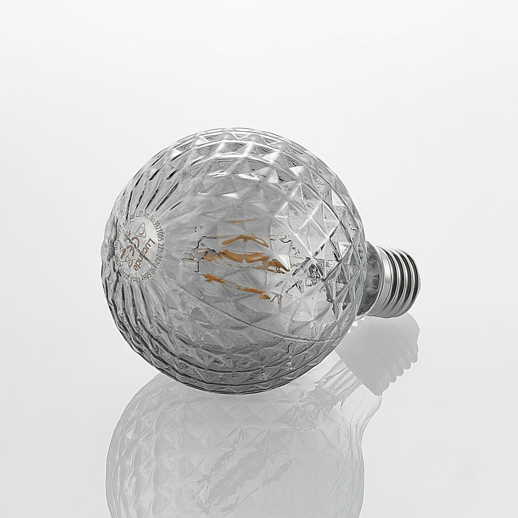 LED globepære E27 G95 4W 1800K dimbar røykfarget - Lucande nærbilde av filament