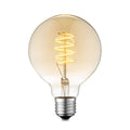 LED globepære E27 G95 4W 2700K amber dimbar forfra