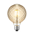 LED globepære E27 G95 4W 2700K dimbar amber filament - Lucande forfra
