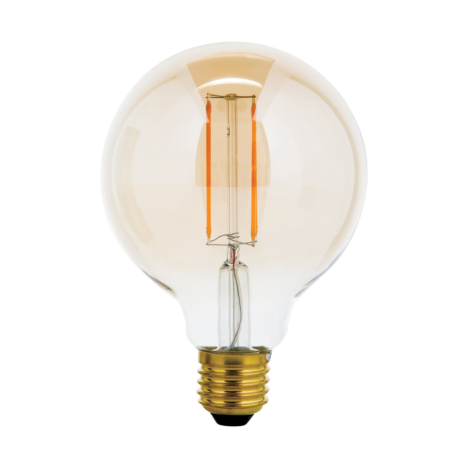 LED globepære E27 G95 6W 2200K dimbar amber glass - ORION bakside