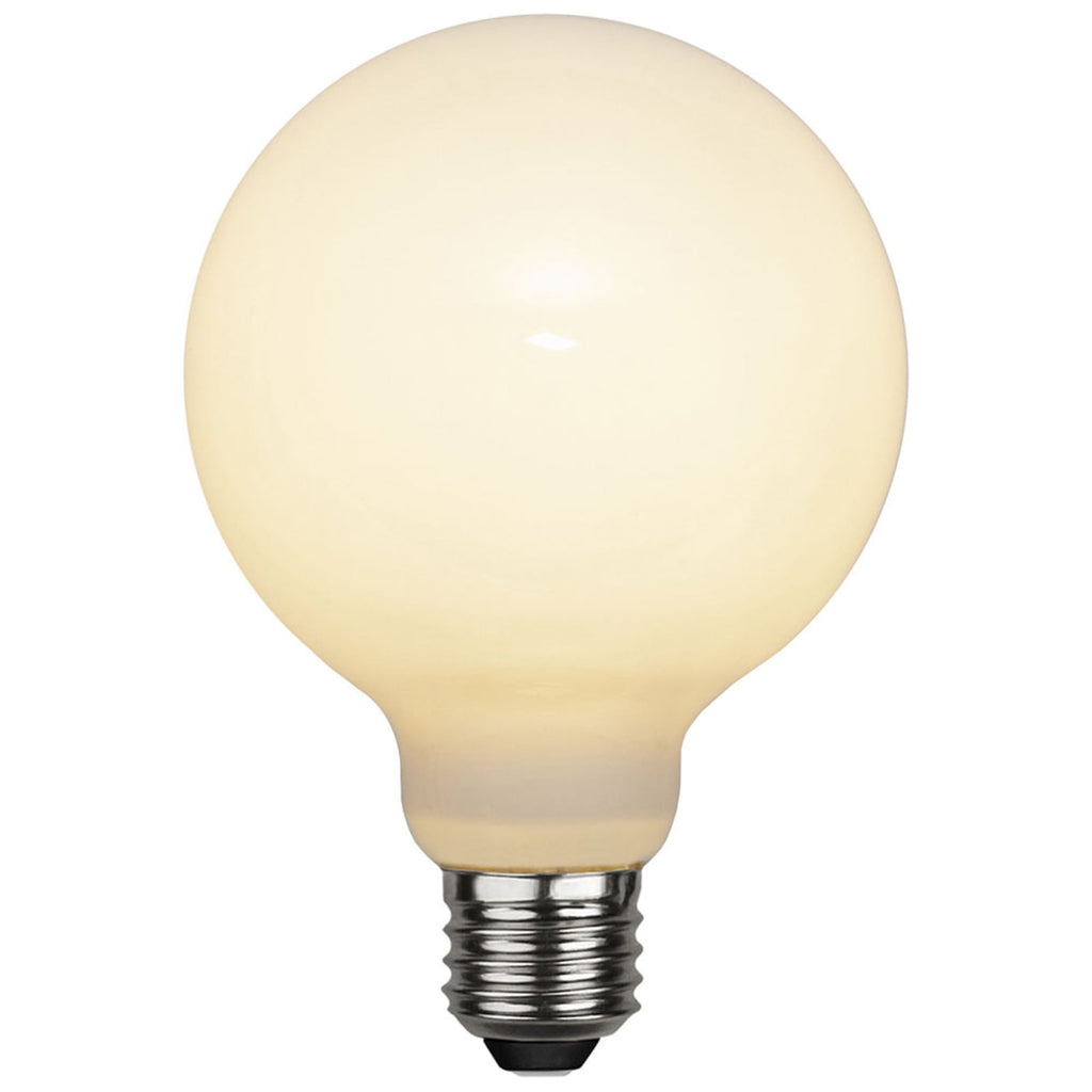 LED-globepære E27 G95 7,5W 2700K dimbar opal 3-stegs - STAR TRADING bakside