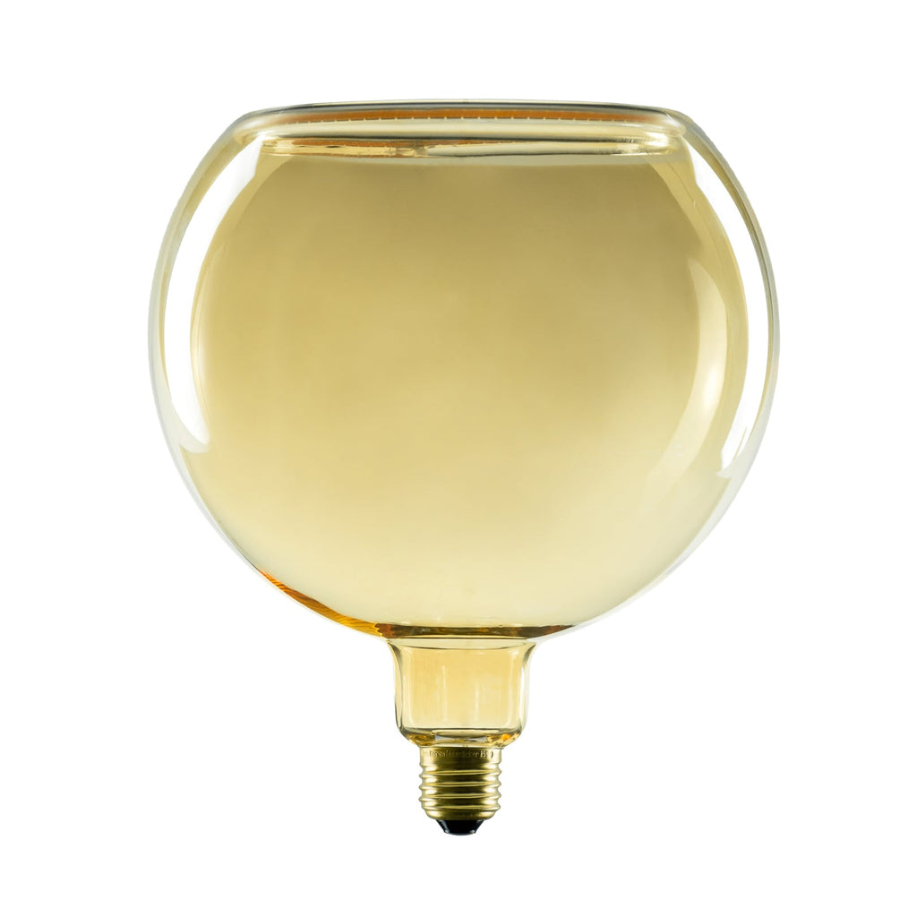 LED globepære Floating G200 E27 4,5W 2200K dimbar gull forfra