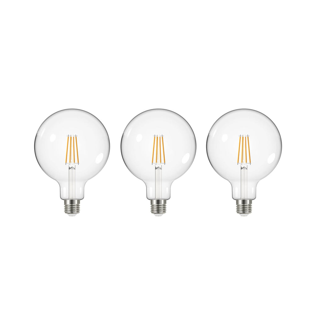LED globepære G125 E27 3,8W 3000K 806lm klar 3-pakning Arcchio forfra