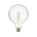 LED globepære G125 E27 3,8W 3000K 806lm klar filament forfra