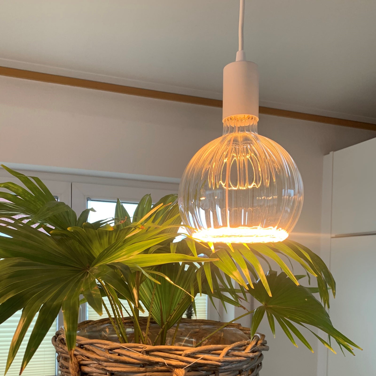 LED-globepære G150 E27 4W 2200K dimbar gull lysglimt
