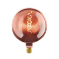 LED globepære G200 E27 4W 1600K filament dimbar kobber forfra