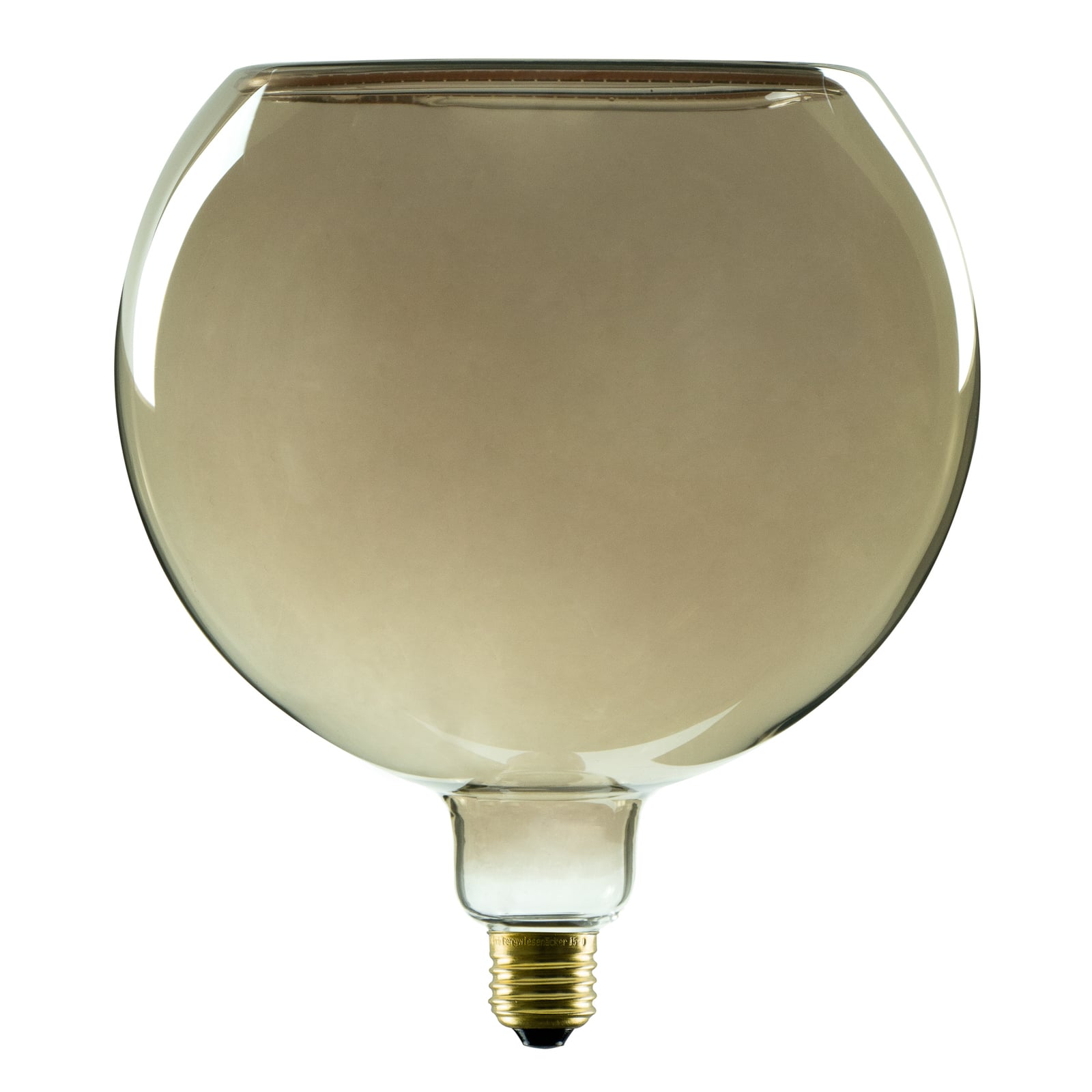 LED-globepære G200 E27 6W 1900K dimbar røykfarget forfra