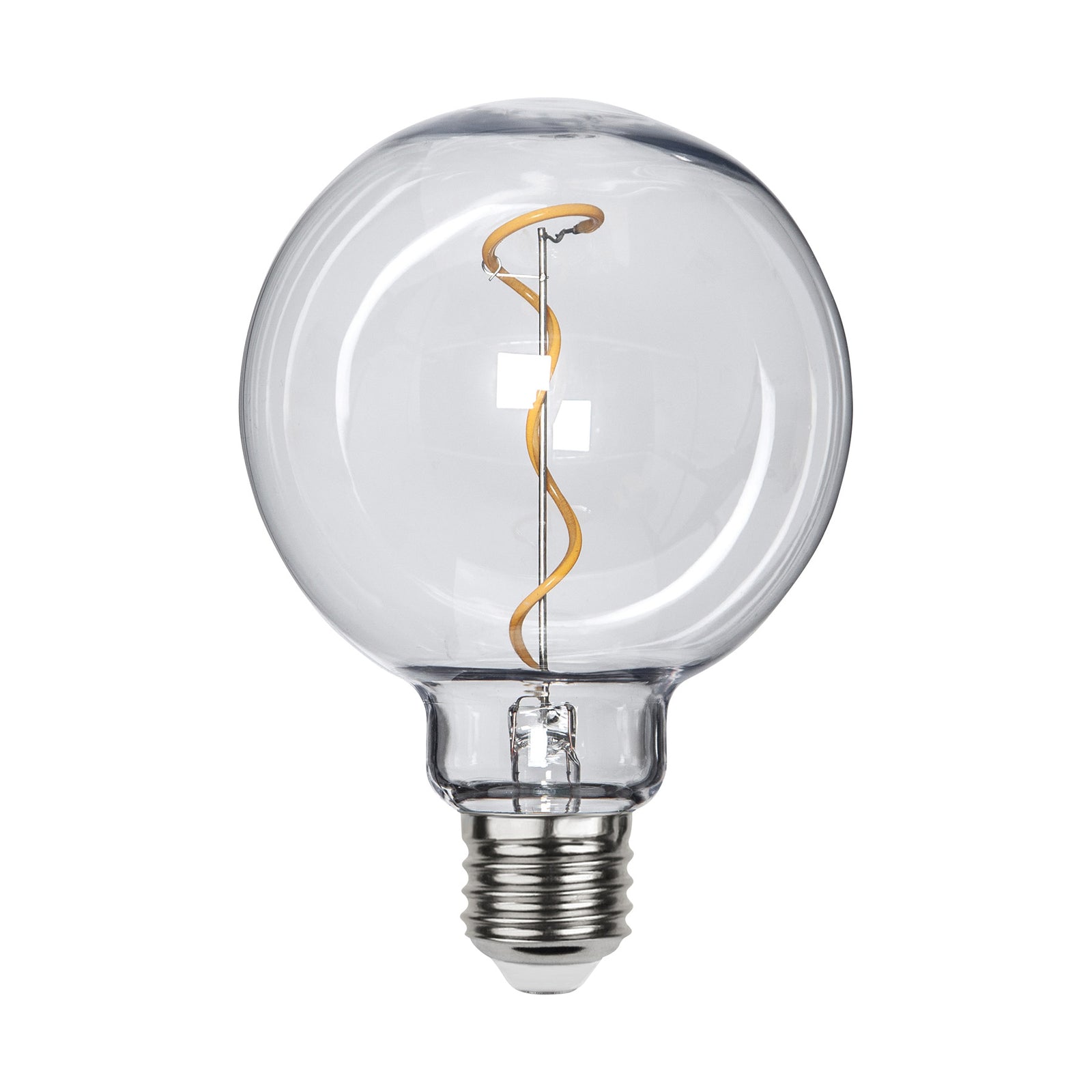 Nærbilde av LED globepære G95 E27 1W 2200K filament klar - STAR TRADING