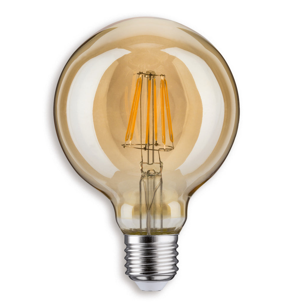LED globepære G95 E27 6,5W 2500K filament gull - Paulmann forfra