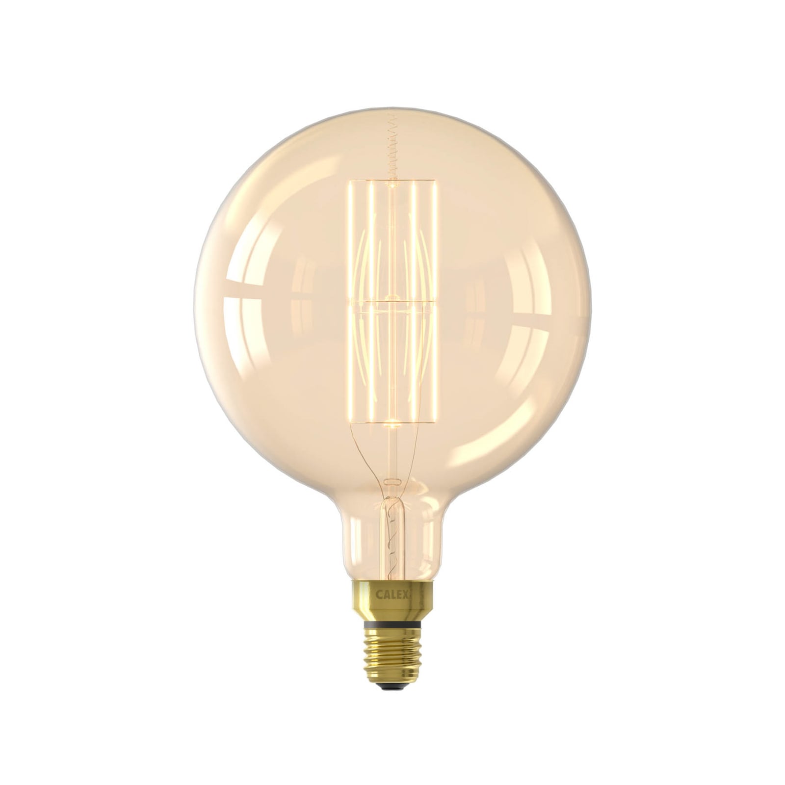 LED globepære Megaglobe G200 E27 10,5W 1100lm dimbar gull forfra