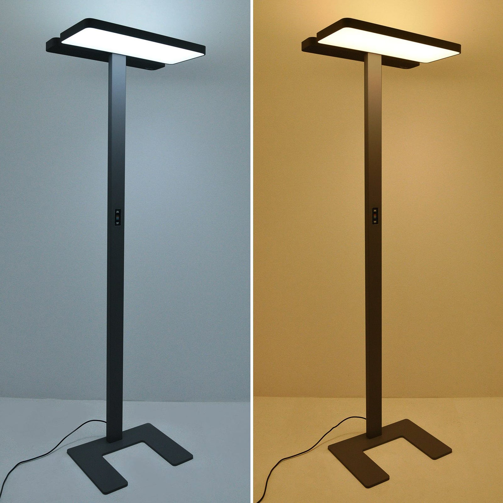 LED-gulvlampe Aila dimbar CCT med bevegelsessensor svart med bevegelsessensor
