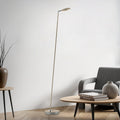 LED gulvlampe Akku-Bente dimbar CCT messing USB-C forfra