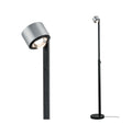 LED-gulvlampe Aldan dimbar høydejusterbar svart aluminium forfra