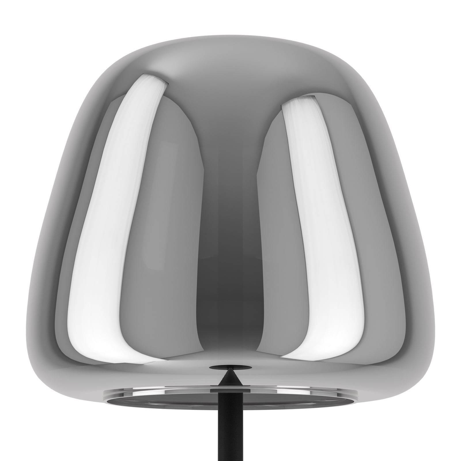 LED gulvlampe Alfero-Z svart krom glass RGB CCT dimbar stemmestyring