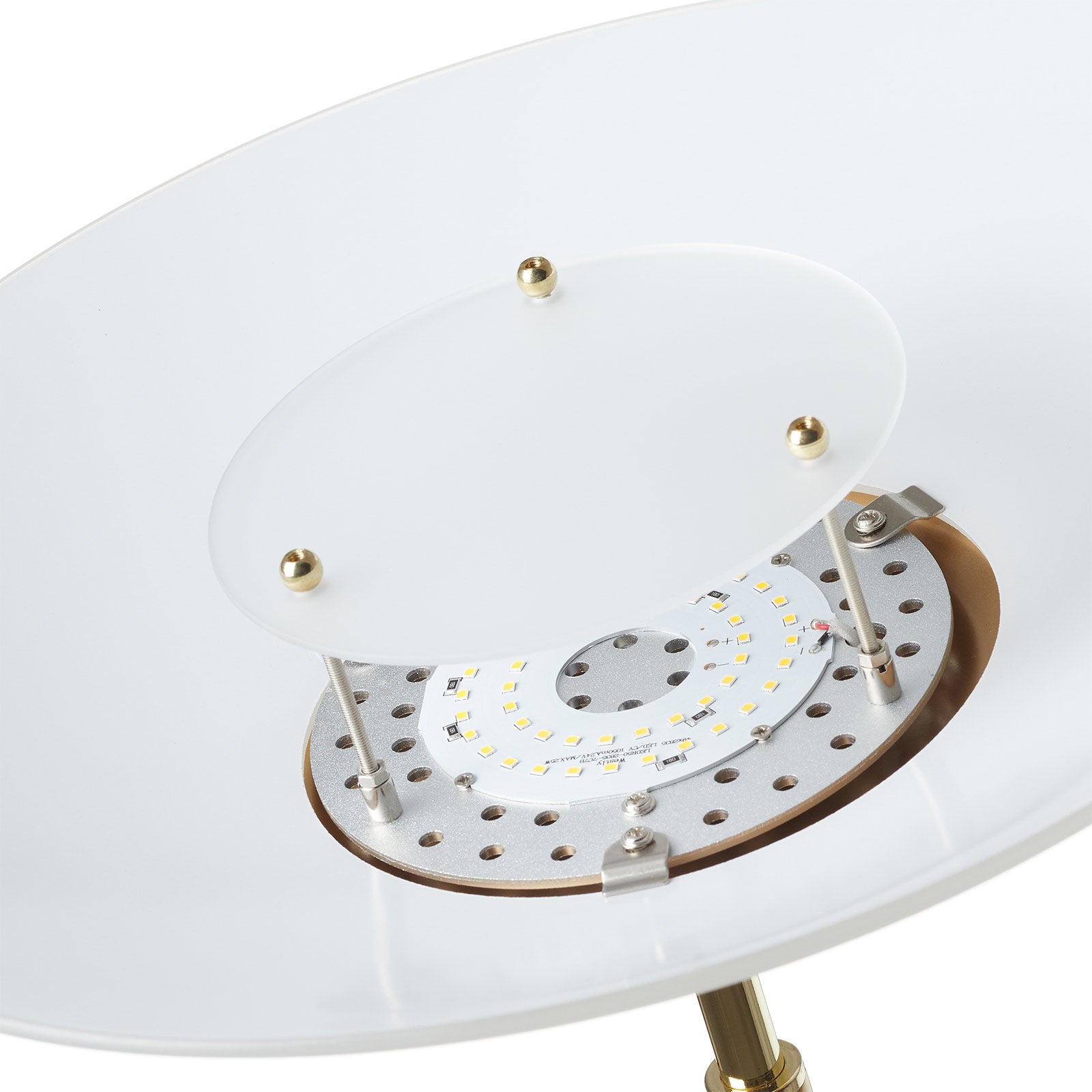 LED gulvlampe Alfred dimbar messing matt med metallfot