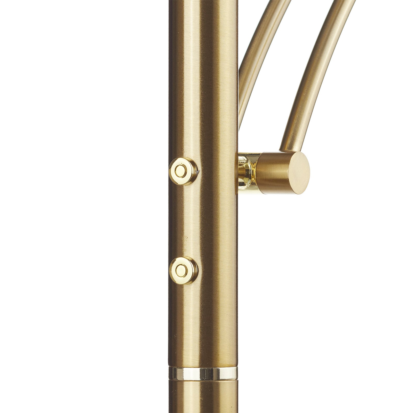 LED gulvlampe Alfred dimbar messing matt justerbar leselampe