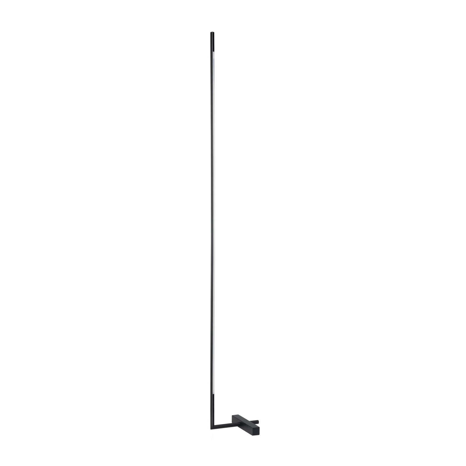 LED gulvlampe Amalfi XL dimbar svart 180 cm fra HighLight forfra med metall og akryl design