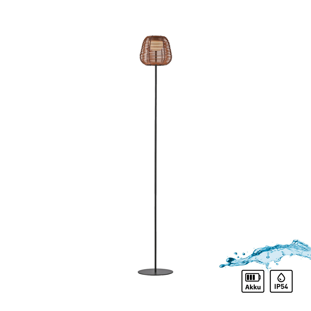 LED gulvlampe Askia oppladbar rotting dimbar IP54 bakside