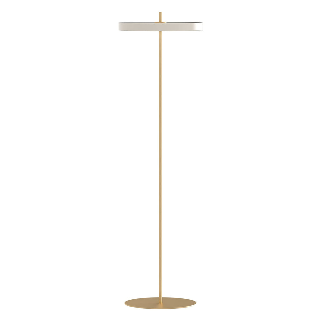 LED gulvlampe Asteria Floor dimbar hvit/gull montert i rom