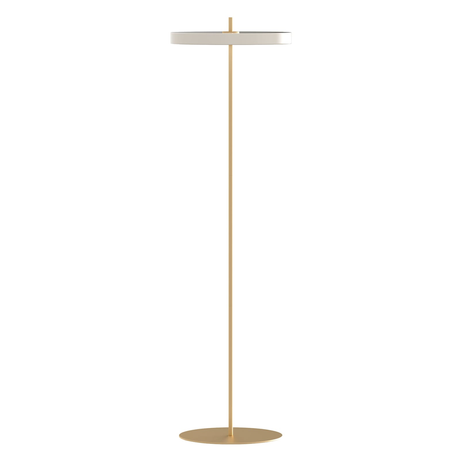 LED gulvlampe Asteria Floor dimbar hvit/gull montert i rom