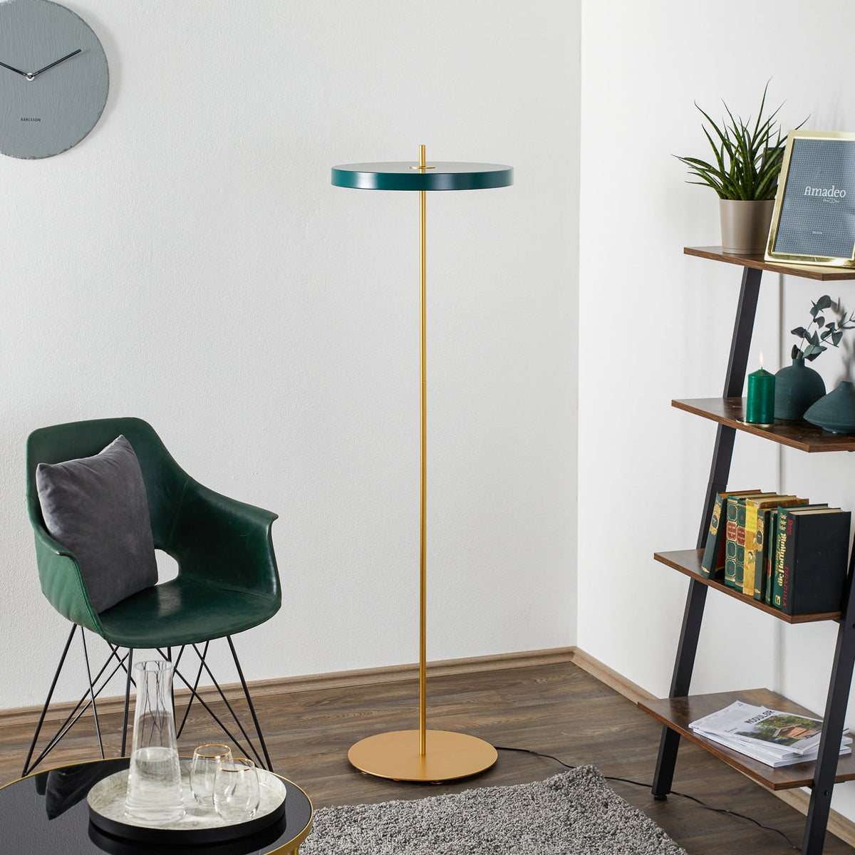 LED gulvlampe Asteria Floor skoggrønn dimbar bakside