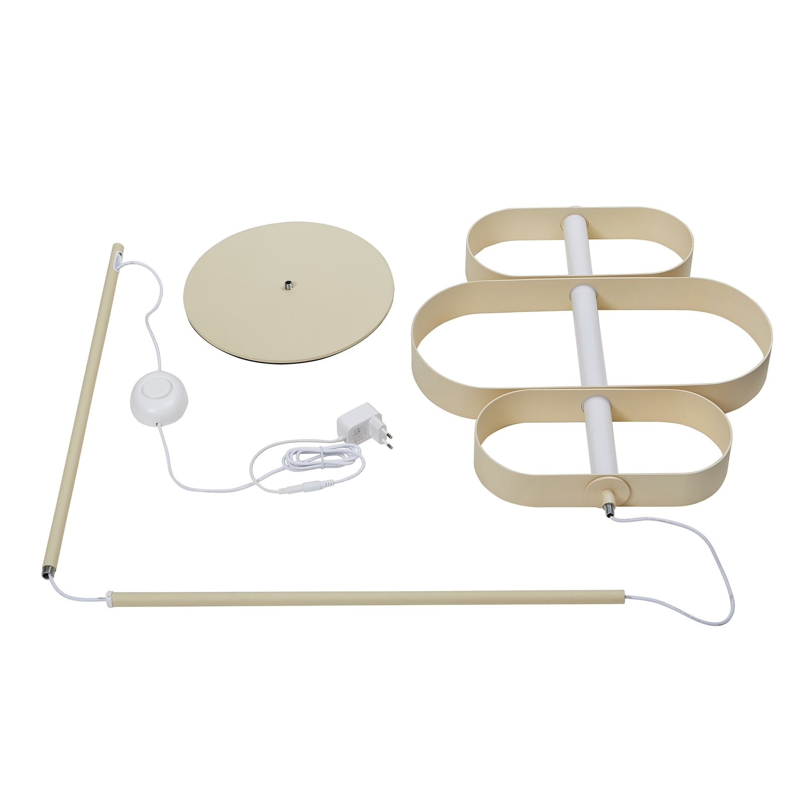 LED gulvlampe Audrina dimbar beige metall 180 cm 9W - Lucande