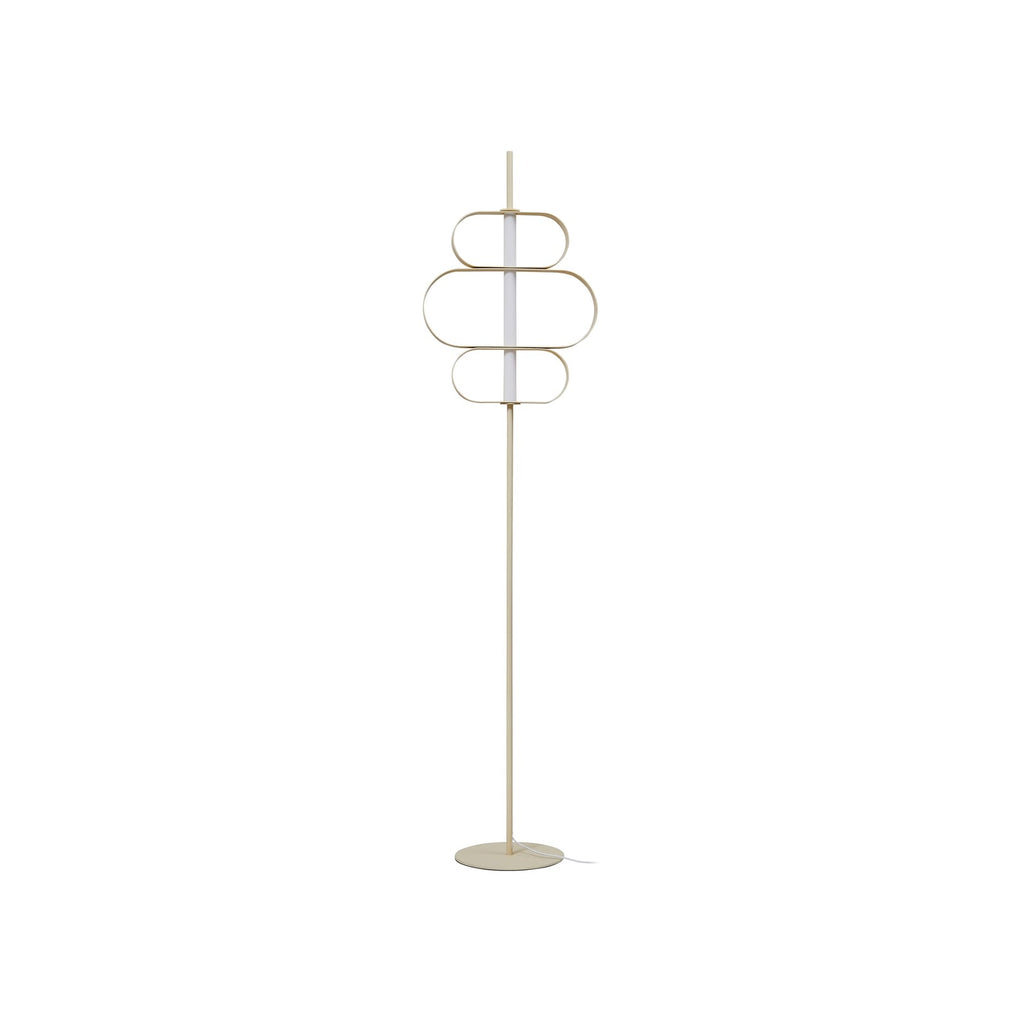 LED gulvlampe Audrina montert i stue