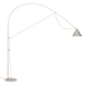 LED gulvlampe AYNO XL bue dimbar grå/oransje forfra