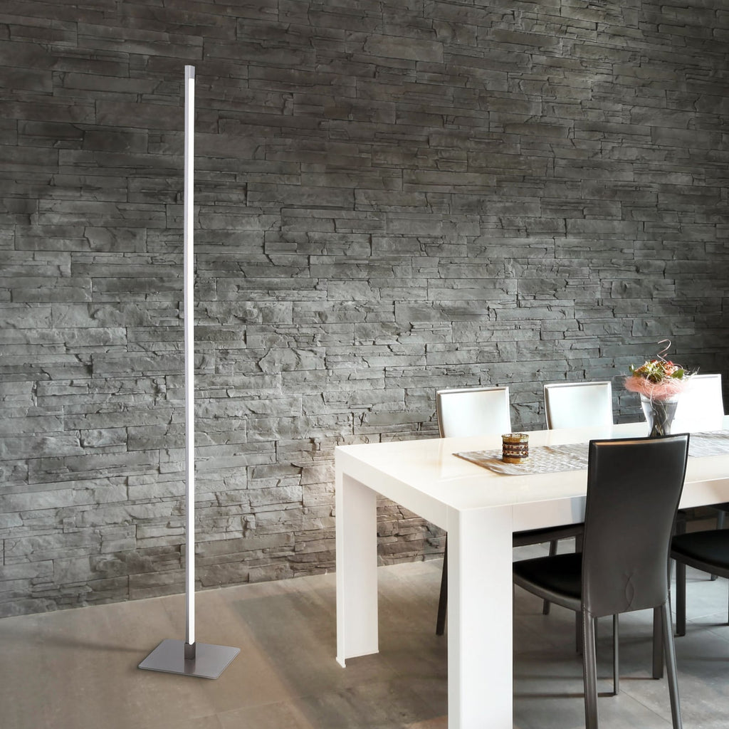 LED gulvlampe Bella dimbar med berøringsdimmer stål 150 cm detalj berøringsdimmer
