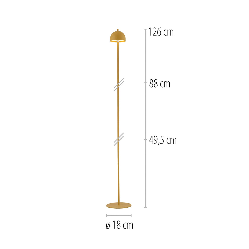 Detaljbilde av blomstermønster på LED gulvlampe Bellies