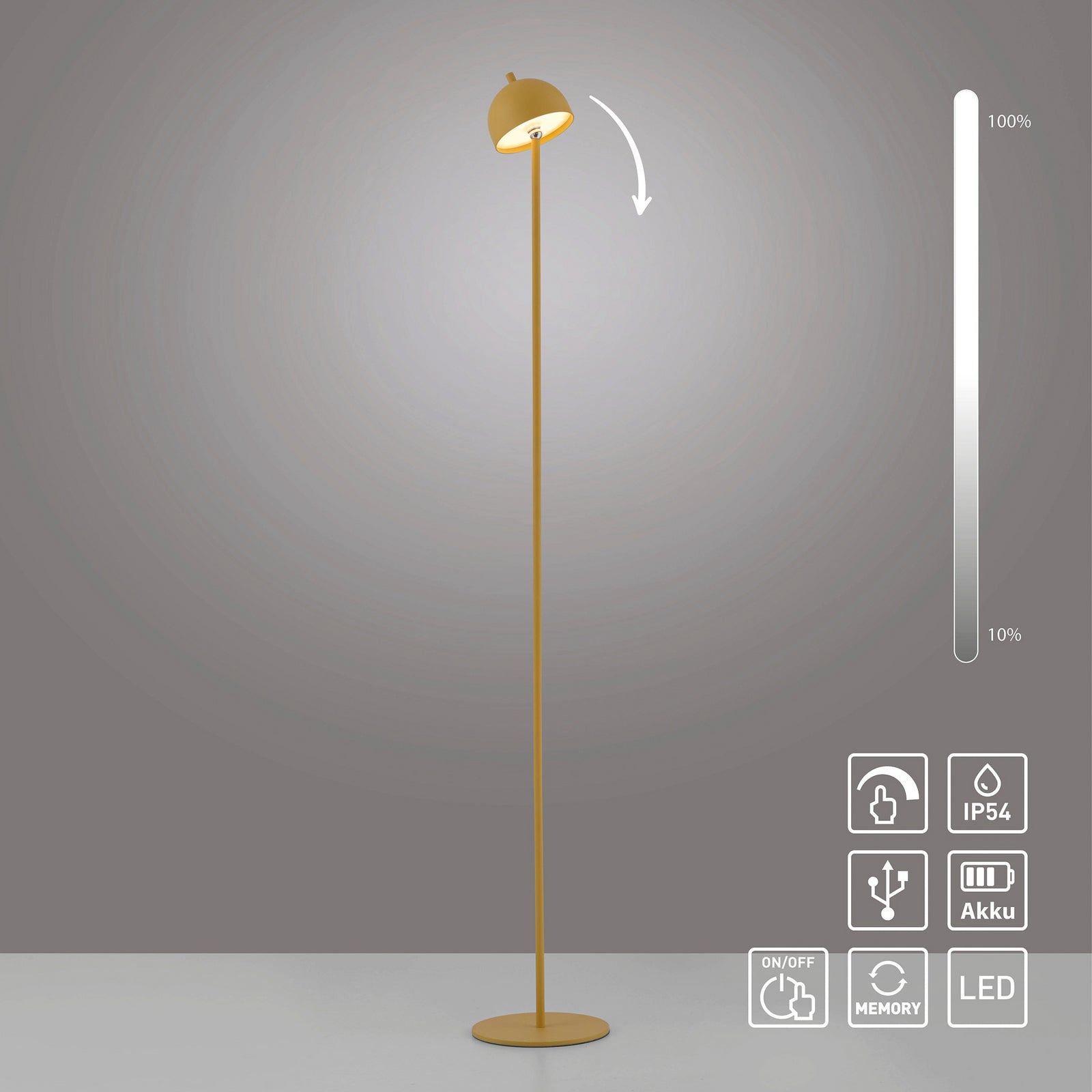 LED gulvlampe Bellies med justerbar høyde
