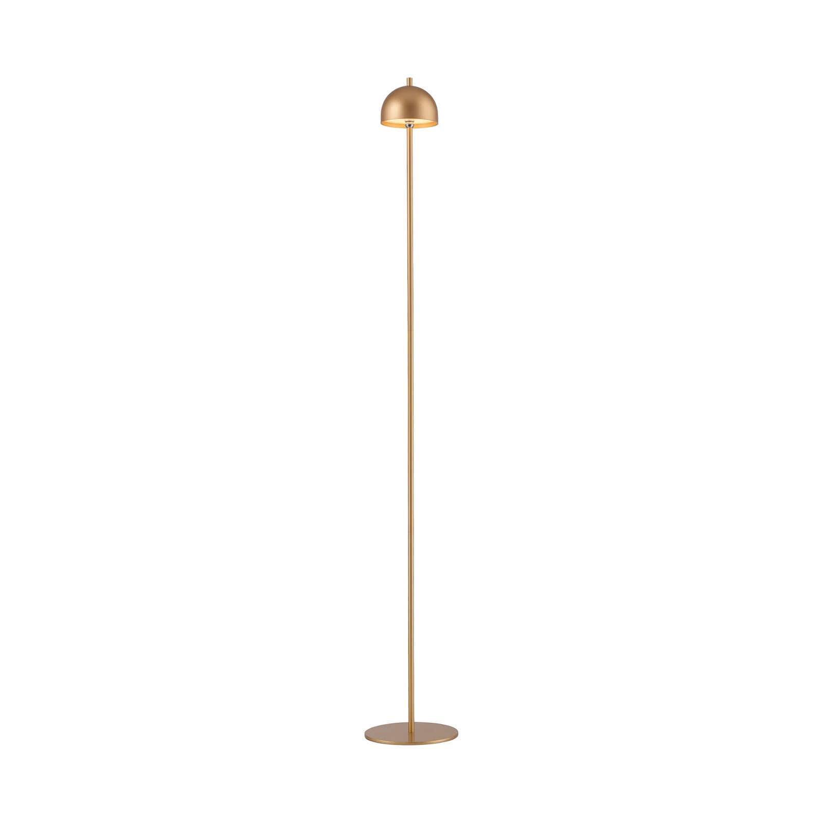 Bakside av LED gulvlampe Bellies oppladbar dimbar gullfarget IP54