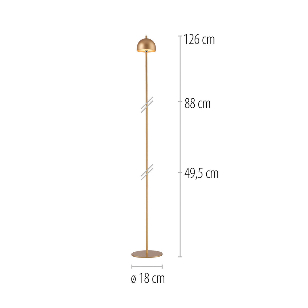 Detalj av magnetisk lampeskjerm på LED gulvlampe Bellies