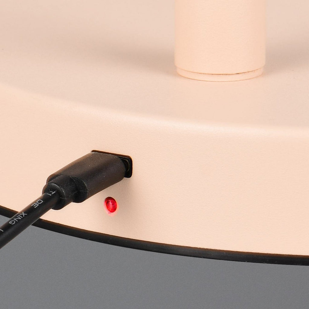 LED gulvlampe Blake oppladbar dimbar sand 125 cm USB lader