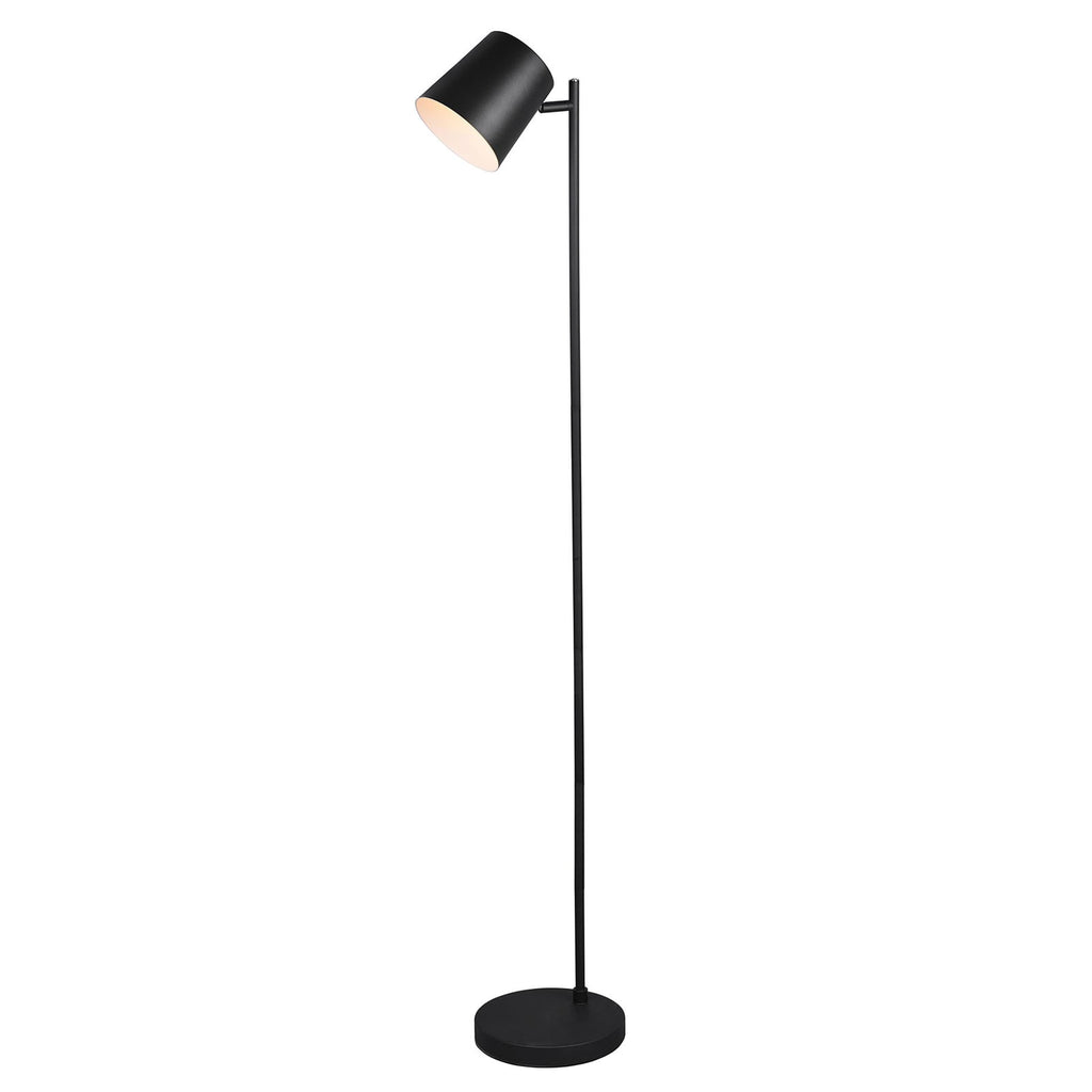 LED gulvlampe Blake oppladbar dimbar svart 130 cm forfra
