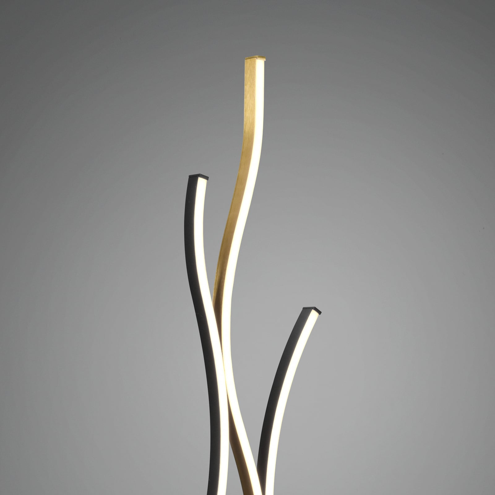 LED gulvlampe Blaze dimbar CCT messing 138 cm detalj