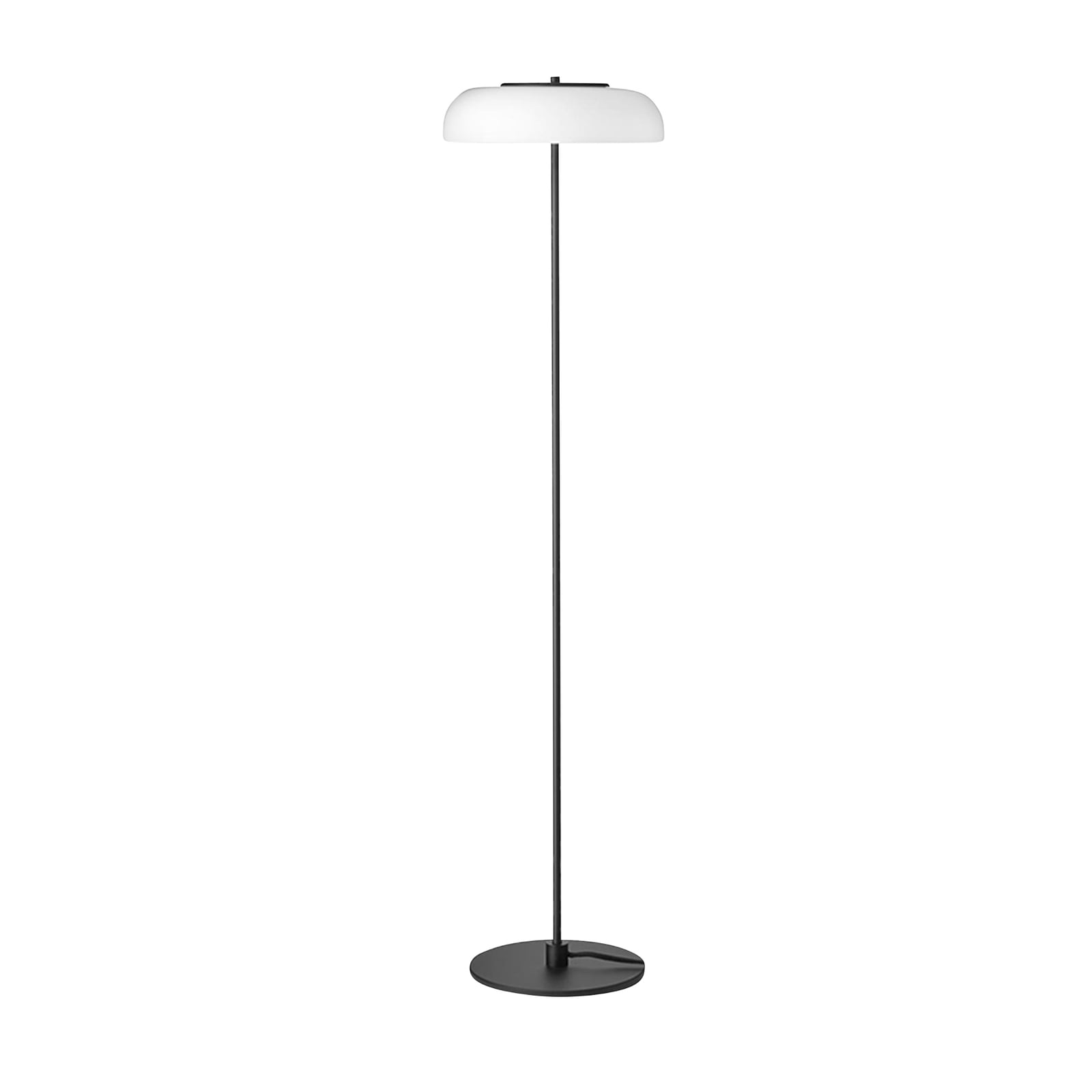 LED gulvlampe Blossi Floor Ø29 cm dimbar svart/hvit detalj av skjerm