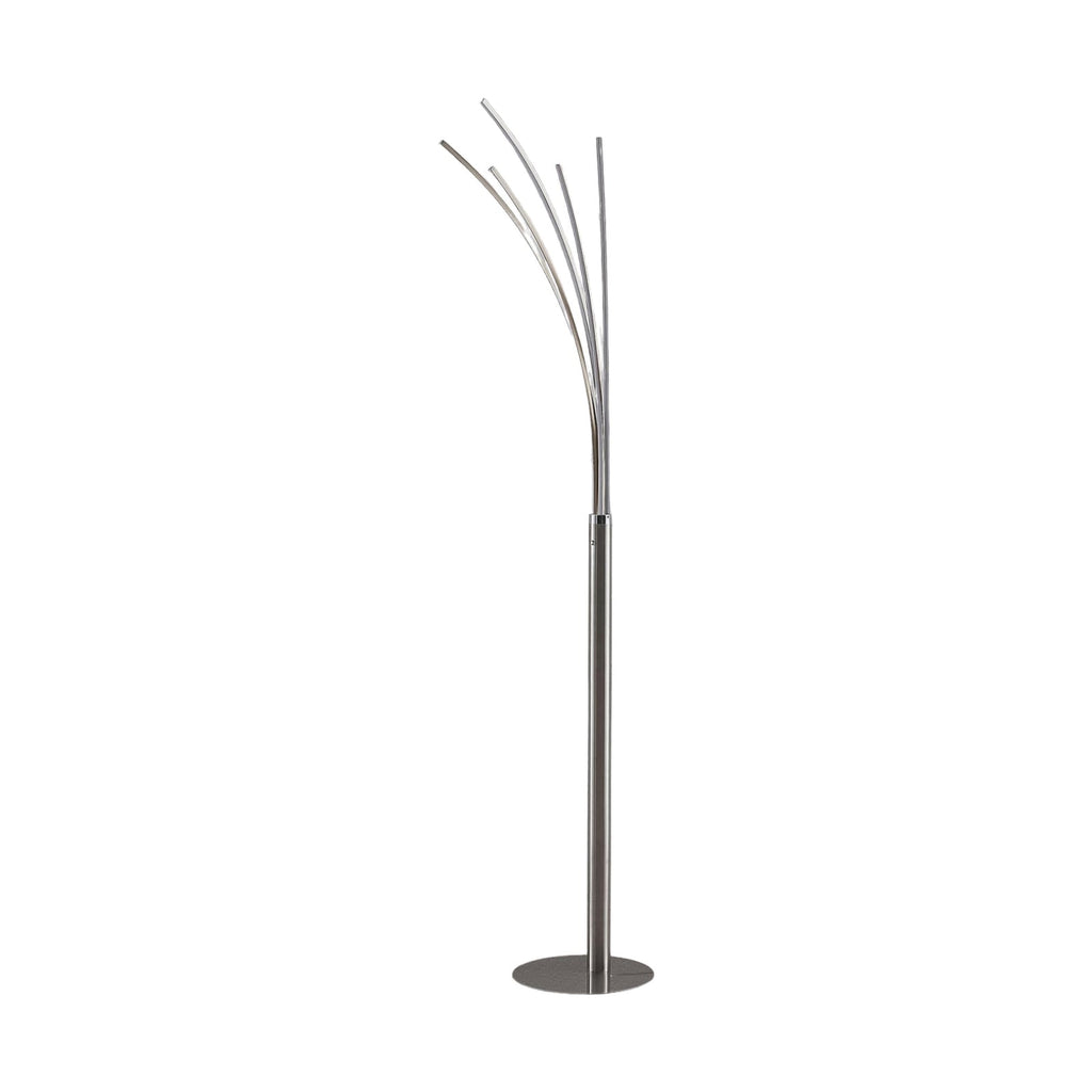 LED gulvlampe Boba 5-armet aluminium matt nikkel detalj av armer
