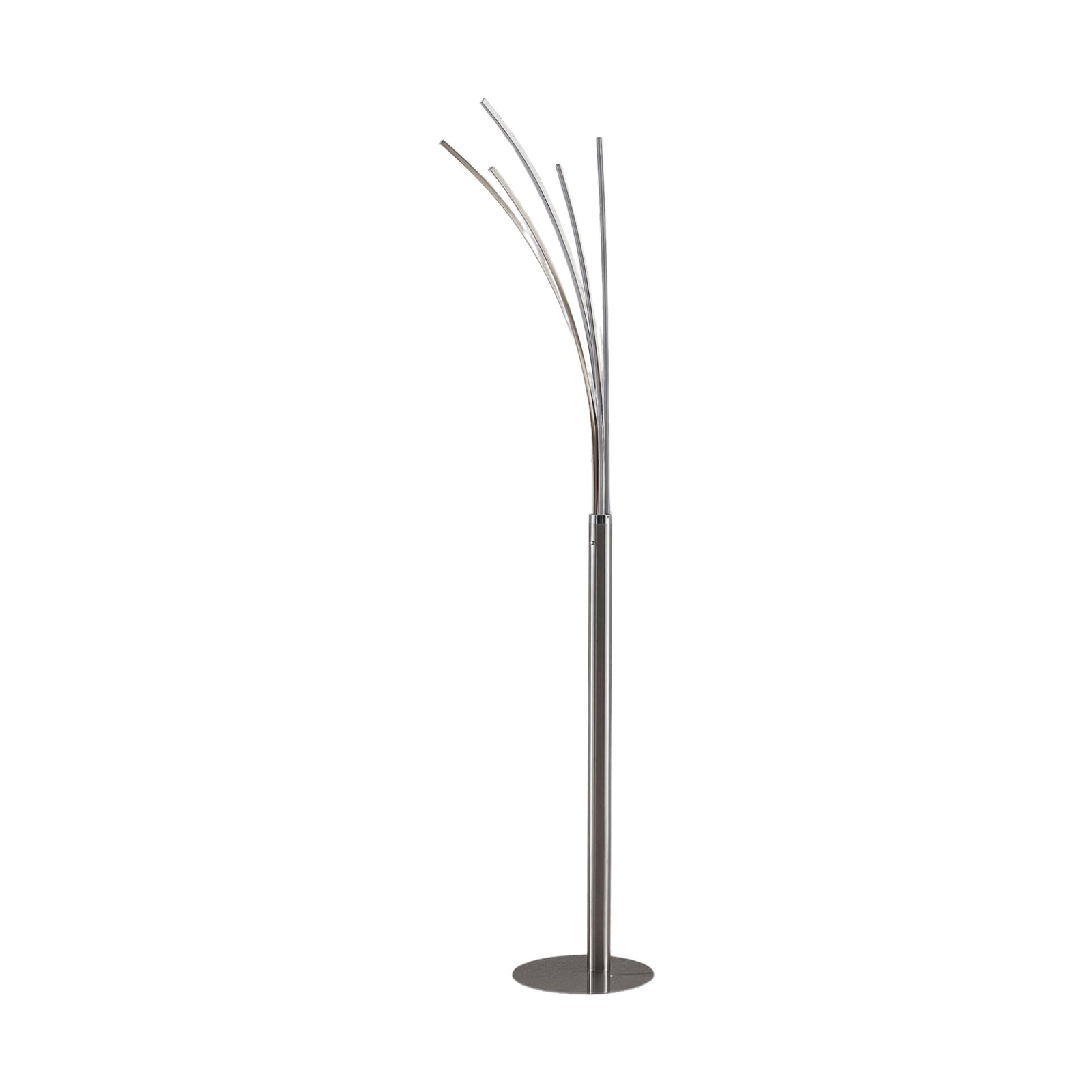 LED gulvlampe Boba 5-armet aluminium matt nikkel detalj av armer