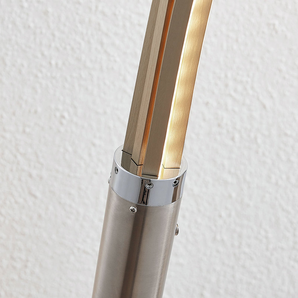 LED gulvlampe Boba 5-armet aluminium matt nikkel lysarm
