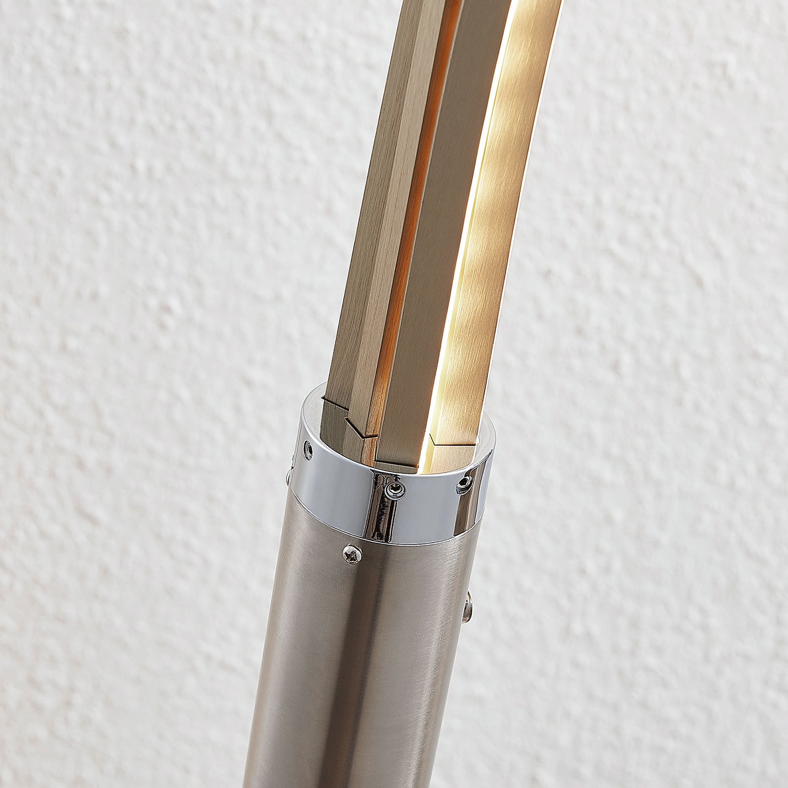 LED gulvlampe Boba 5-armet aluminium matt nikkel lysarm