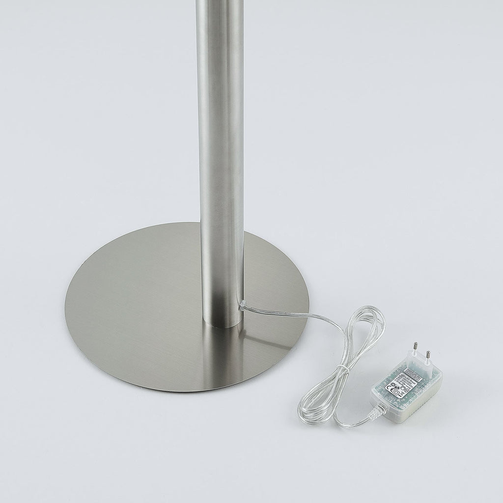 LED gulvlampe Boba 5-armet aluminium matt nikkel base detalj